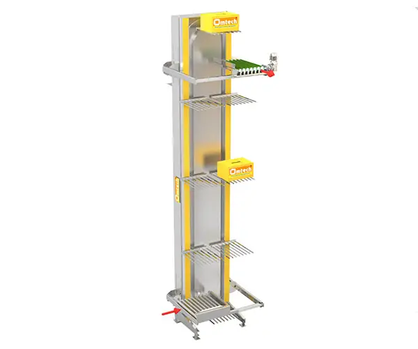 vertical conveyor belt system