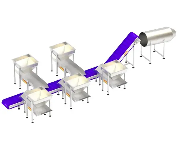 conveyor belts for namkeen mixing machine