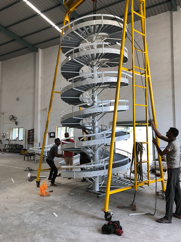 manufacturing and supplying spiral belt conveyor systems